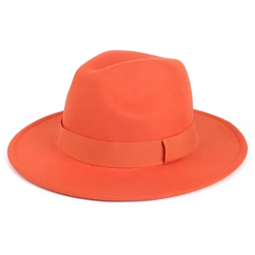 orange felt hat