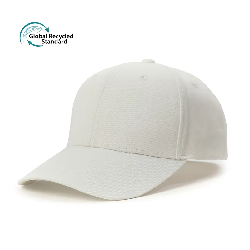 white recycled baseball cap