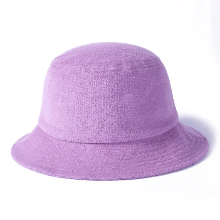 ligt purple terry bucket hat
