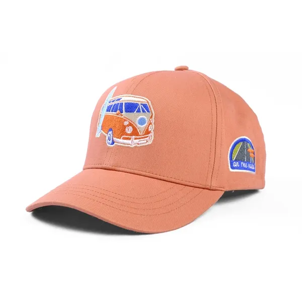 orange embroidery baseball cap