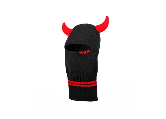 Custom Devil Horn Balaclava Ski Mask Crochet Pattern