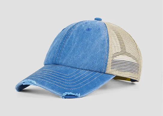 blue vintage trucker hat