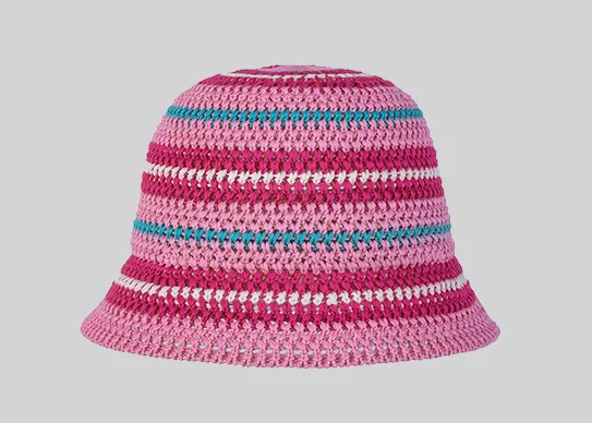 Custom Crochet Cotton Summer Bucket Hat - 7051